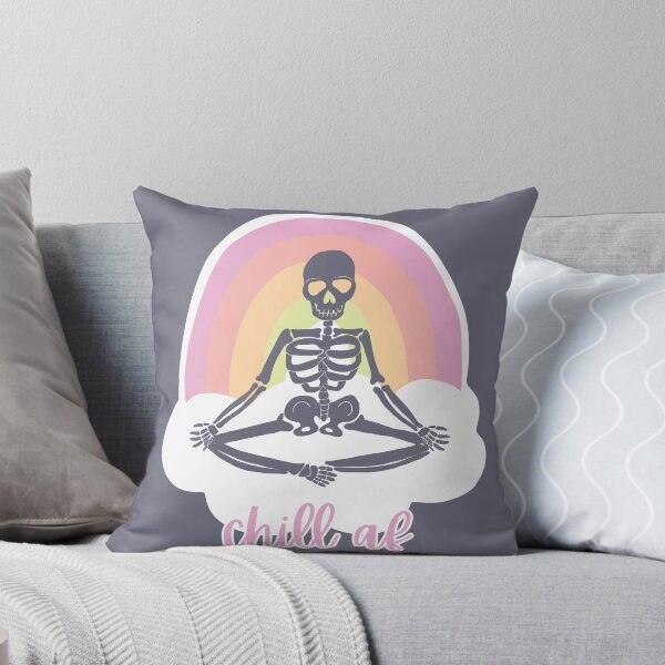 Item preview, Chill AF Rainbow Pastel Skeleton designed and sold by anaraee.