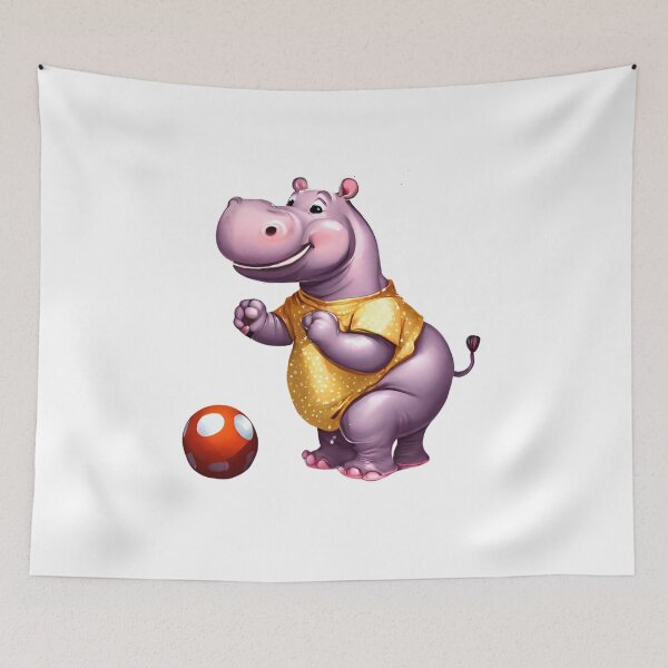 Item preview, hippopotamus, ball, ball game, fun designed and sold by LYDIA0304.
