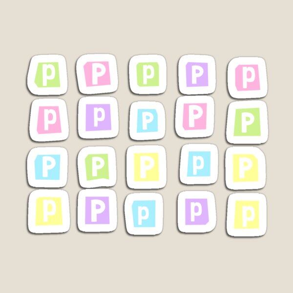 Item preview, Pastel colour block letter P pack designed and sold by Words-Artist.