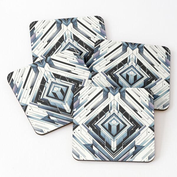 Item preview, Futuristic Facets - Modern Geometric Pattern designed and sold by CoussaZau.