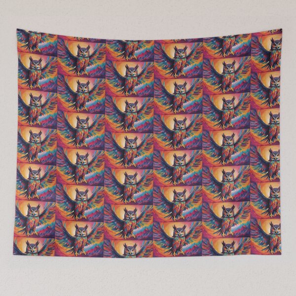 Item preview, Owl flying in Magic Night  designed and sold by BotunPeony.