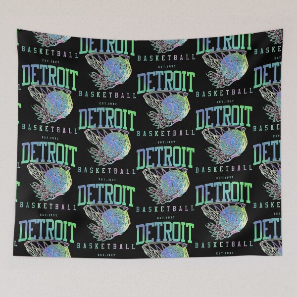 Item preview, Detroit Basketball Vintage Court Holo designed and sold by AllTimeBallers.