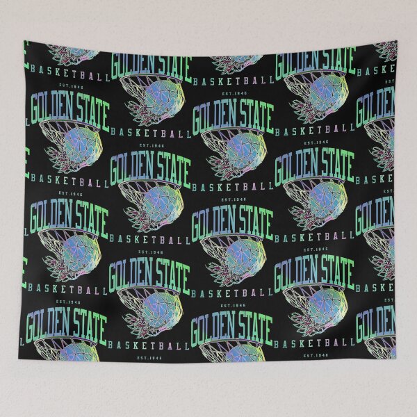 Item preview, Golden State Basketball Vintage Court Holo designed and sold by AllTimeBallers.