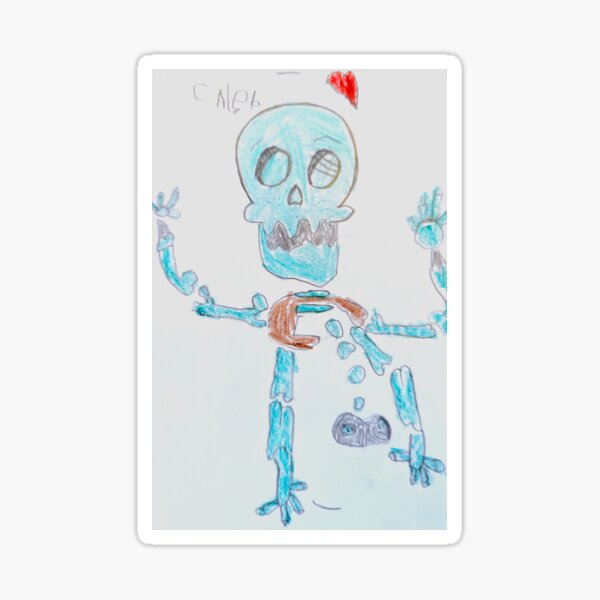 Item preview, Cerulean Dreams: Caleb's Vision of a Happy Skeleton designed and sold by Slippery Easel Art House.