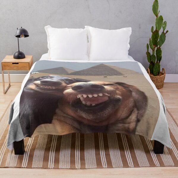 Item preview, couple doggy doing selfie in Egypt designed and sold by Felinefinesse.
