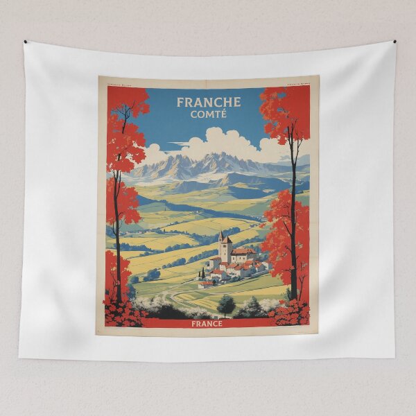 Aperçu de l'œuvre Franche Comté France Vintage Poster Tourisme créée et vendue par TravelersGems.