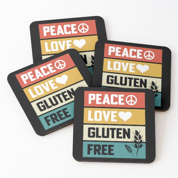 Item preview, Peace, Love and "Gluten-free" t shirt design designed and sold by MyGluteesFree77.