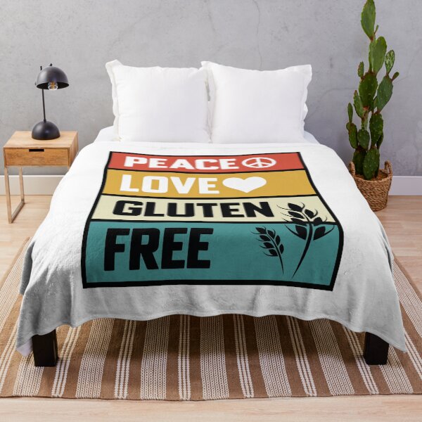 Item preview, Peace, Love and "Gluten-free" t shirt design designed and sold by MyGluteesFree77.