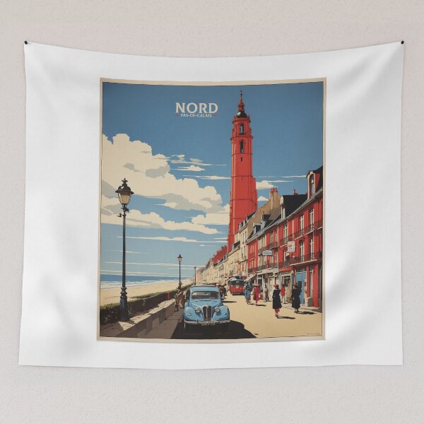 Item preview, Nord Pas de Calais France Vintage Poster Tourism  designed and sold by TravelersGems.