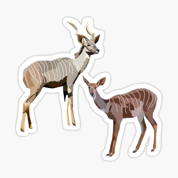 Vista previa del artículo con la obra «L es para Kudu menor», diseñado y vendido por thezoogirl.
