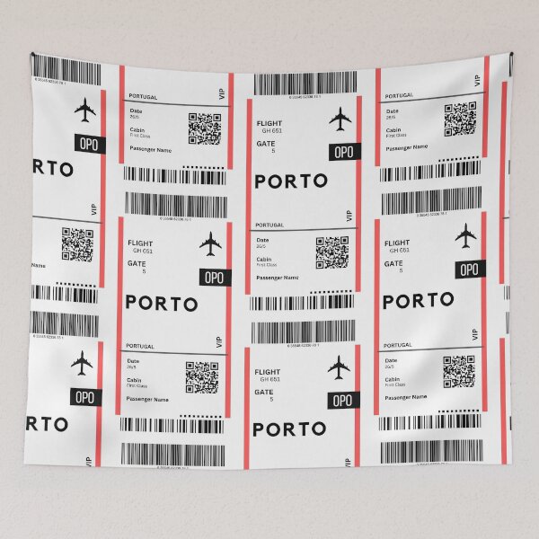 Item preview, Porto, Portugal Airplane Boarding Pass designed and sold by RoamInk.