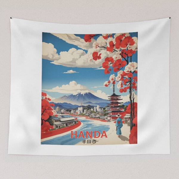 Item preview, Handa Japan Vintage Poster Tourism designed and sold by TravelersGems.