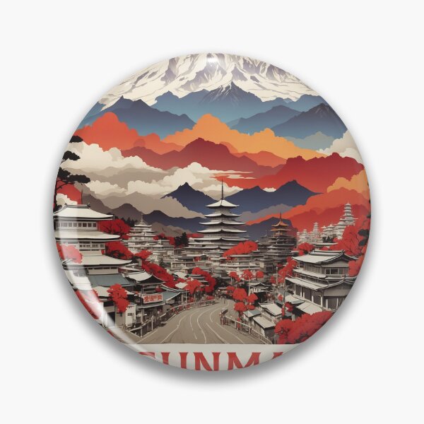 Item preview, Gunma Japan Vintage Poster Tourism designed and sold by TravelersGems.