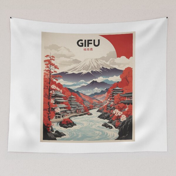 Item preview, Gifu Japan Vintage Poster Tourism designed and sold by TravelersGems.