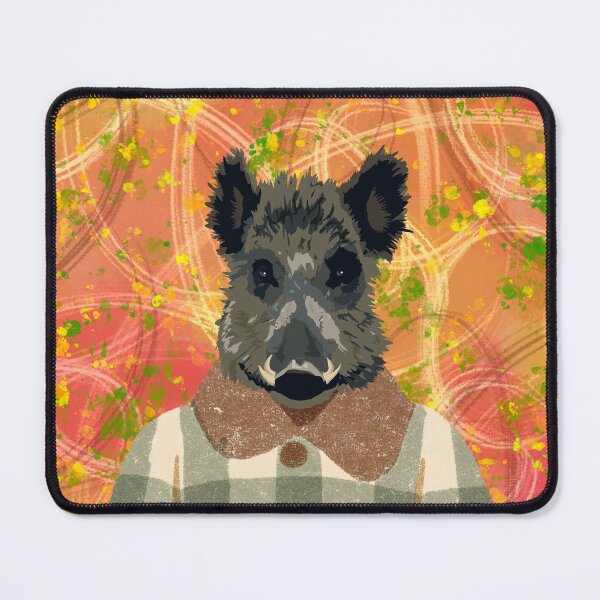 Item preview, Wild boar in winter coat designed and sold by GasconyPassion.