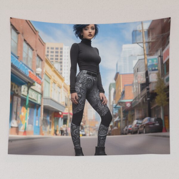 Item preview, Athletic Goth Chick on City Street designed and sold by daywithoutlight.