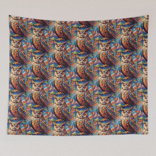 Item preview, Owl flying in Magic Night  designed and sold by BotunPeony.