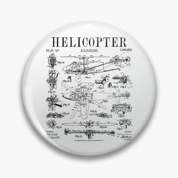 Artikelvorschau, Hubschrauberpilot Flugzeugmechaniker Vintage Patentdruck entworfen und verkauft von GrandeDuc.