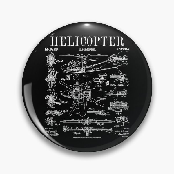Item preview, Helicopter Pilot Aircraft Mechanic Vintage Patent Print designed and sold by GrandeDuc.