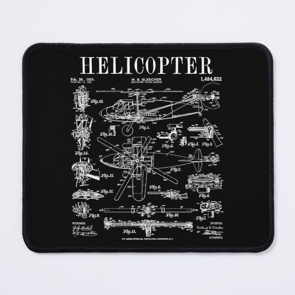 Item preview, Helicopter Pilot Aircraft Mechanic Vintage Patent Print designed and sold by GrandeDuc.