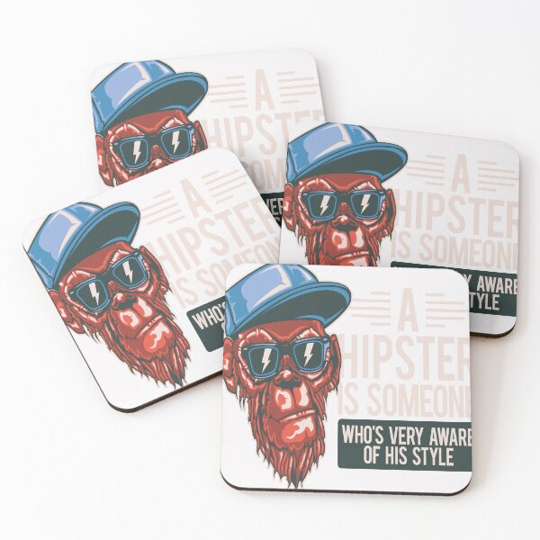 Item preview, hipster monkey designed and sold by wafa80.