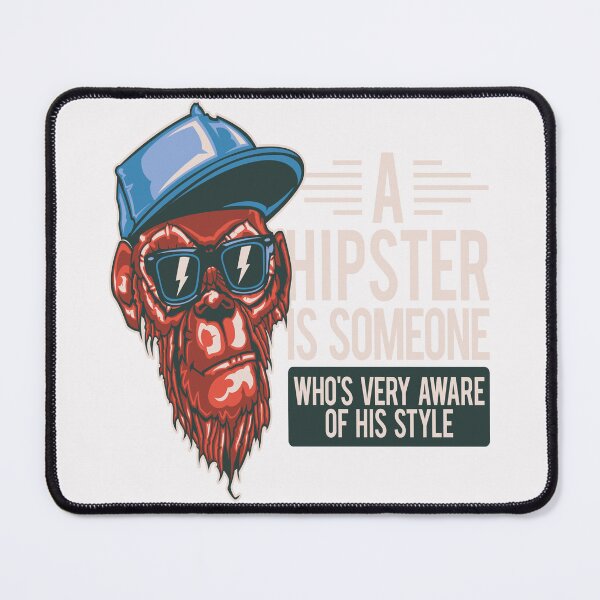 Item preview, hipster monkey designed and sold by wafa80.