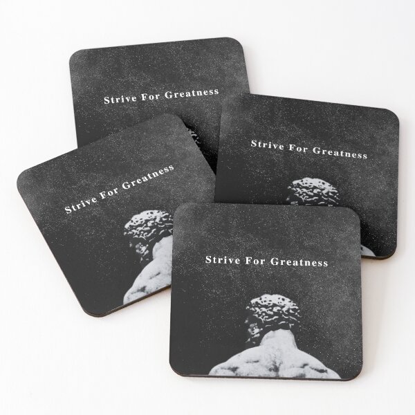 Item preview, 'Strive For Greatness' Motivational Stoicism Painting designed and sold by SuccessInsanity.