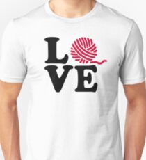 Wool knitting love Unisex T-Shirt
