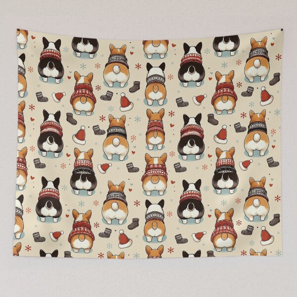 Item preview,  Patter Pembroke Welsh corgi, corgi lovers, winter and corgi designed and sold by Collagedream.
