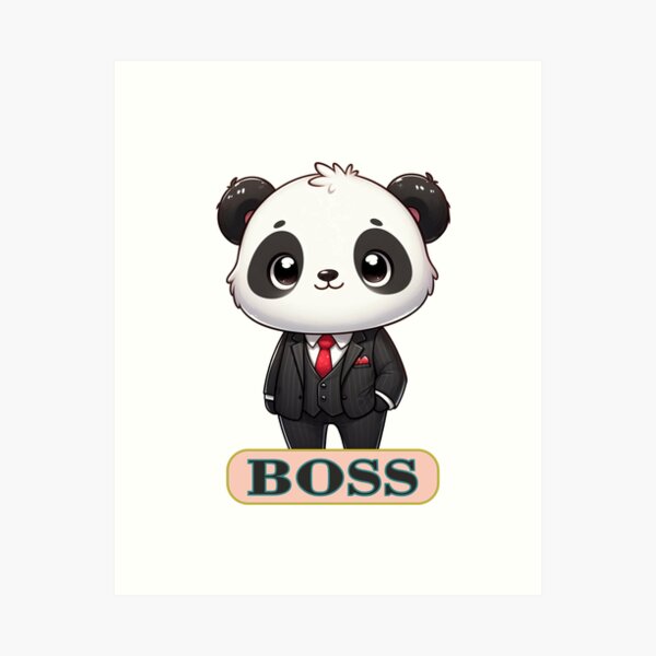 Panda in business suit with smart phone Royalty Free Vector