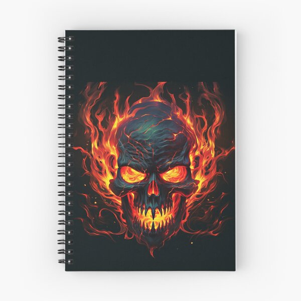 Item preview, Flaming skull head  designed and sold by LinkyLankStank.