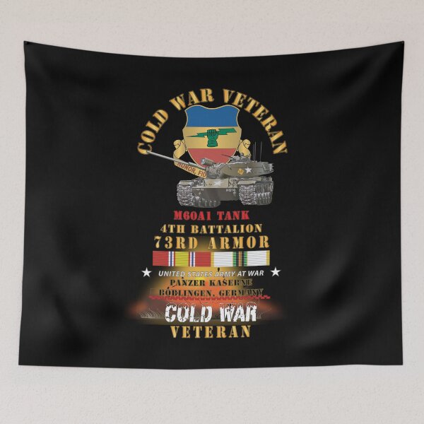 Item preview, Army - Cold War Vet - 4th Bn 73rd Armor - 1st Inf Div - Panzer Kaserne Boblingen, FRG - M60A1 Tank w COLD SVC X 300 designed and sold by Military Insignia Products.