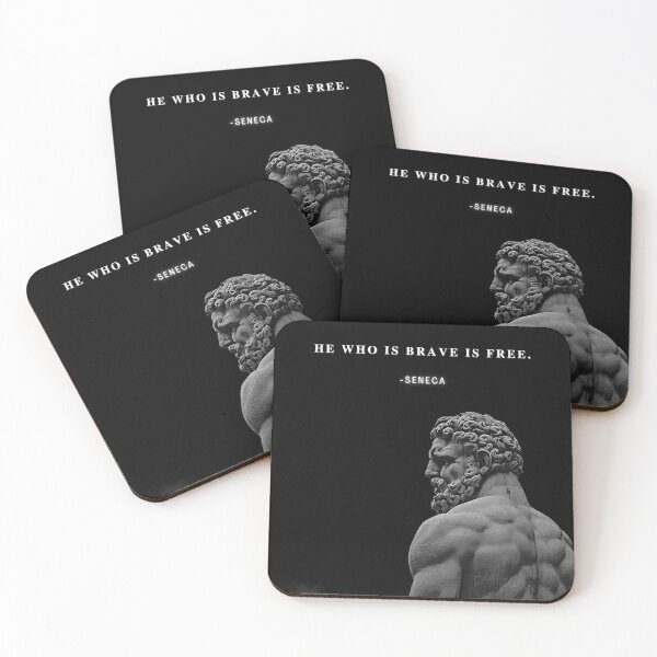 Item preview, Seneca Motivational Stoicism Quote- '' He who is brave is free" designed and sold by SuccessInsanity.