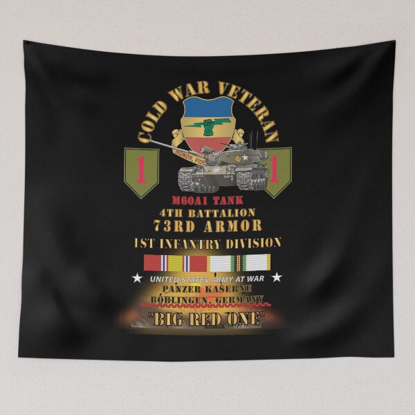 Item preview, Army - Cold War Vet - 4th Bn 73rd Armor - 1st Inf Div - Panzer Kaserne Boblingen, FRG - M60A1 Tank  - Big Red One w COLD SVC X 300 designed and sold by Military Insignia Products.