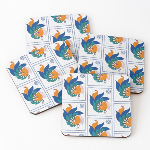 Item preview, Peacock Serenity: Modern Madhubani Art designed and sold by ArtologyNamah.