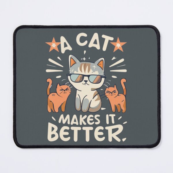 Item preview, A cat makes it better designed and sold by BlueGoldArt.