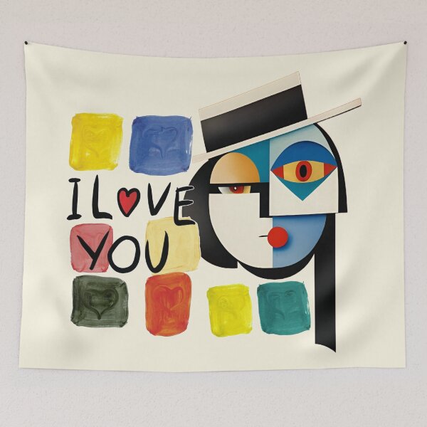 Item preview, Fedorable Love Canvas designed and sold by NickTaroDesign.