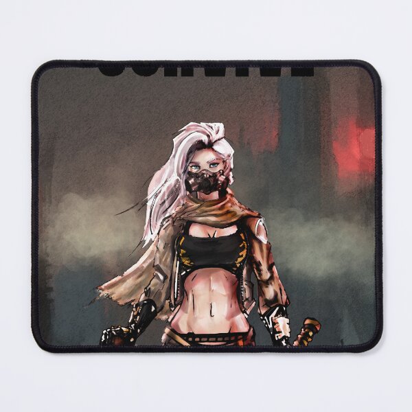 Item preview, Apocalypse Girl with gas mask, katana sword and machete designed and sold by TheMWorld.