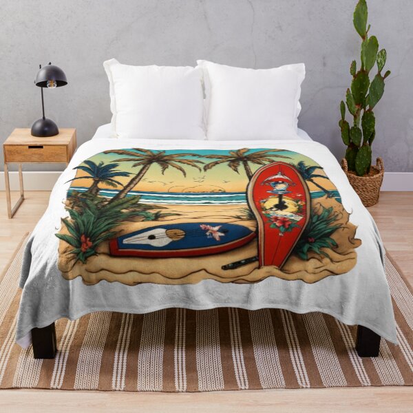 Item preview, Serene Tropical Bliss: Ocean Waves, Flipflop Surfboards, and Sun-Kissed Skies designed and sold by SSulatul101.