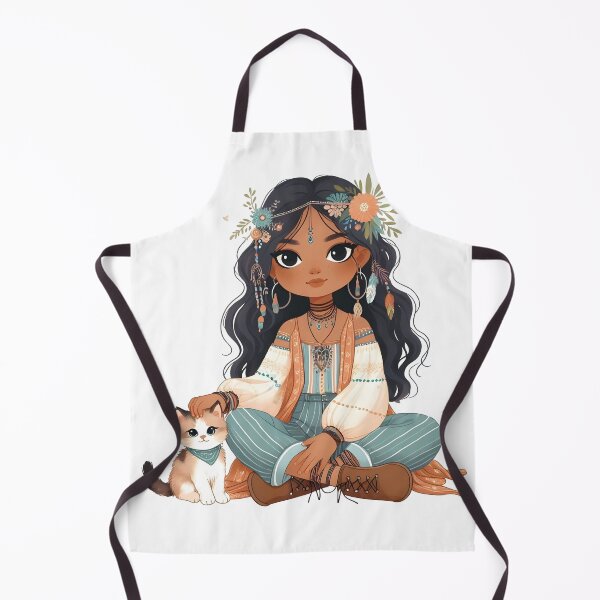 Item preview, Boho Girl and Cat Cottagecore Plants and Cute Kitten Cat Mama Cat Lover designed and sold by ShoniwDesigns.