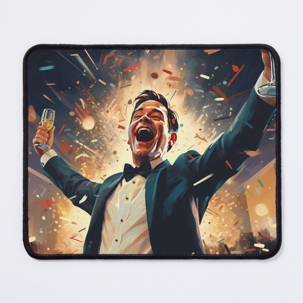 Item preview, Man Celebrating New Year's Eve designed and sold by dcrc.