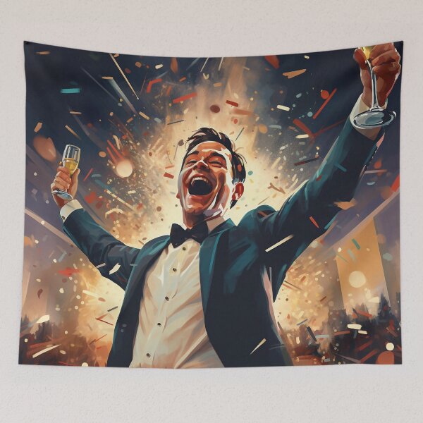 Item preview, Man Celebrating New Year's Eve designed and sold by dcrc.
