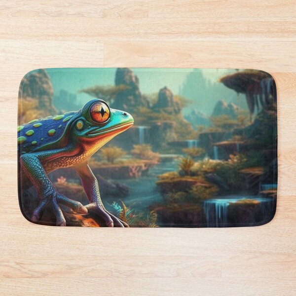Item preview, Strange Weird Art Creative Original Artwork Cute Neon Frog Oil Paintings B217 designed and sold by MPCFICTION.