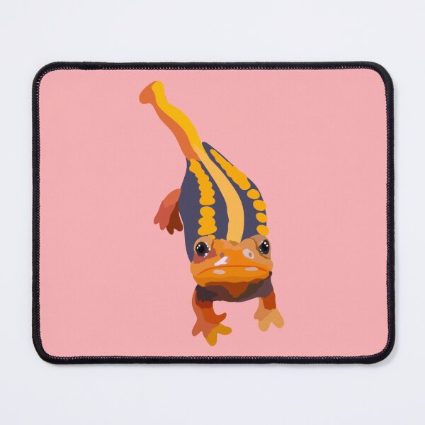 Item preview, E is for Emperor Crocodile Newt,Emperor Newt – Vibrant and Exotic Amphibian Wildlife Illustration designed and sold by PrettylittlepastelUk.