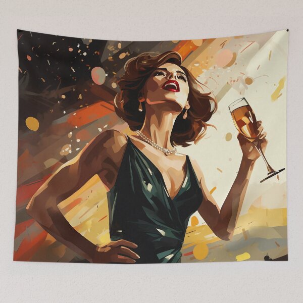 Item preview, Woman Celebrating New Year's Eve designed and sold by dcrc.