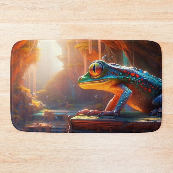 Item preview, Strange Weird Art Creative Original Artwork Cute Neon Frog Oil Paintings B187 designed and sold by MPCFICTION.