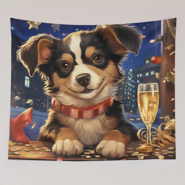 Item preview, Puppy on New Year's Eve designed and sold by dcrc.