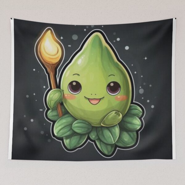 Item preview, Mamacado Cute Little Avocado on Bed of Leaves Lit by a Mustard Lantern designed and sold by cristina1001.