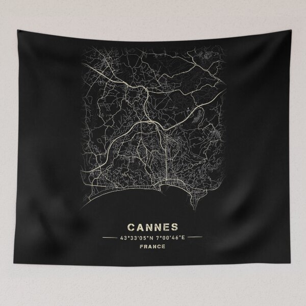 Item preview, Map of Cannes Black and white designed and sold by Jerhus.