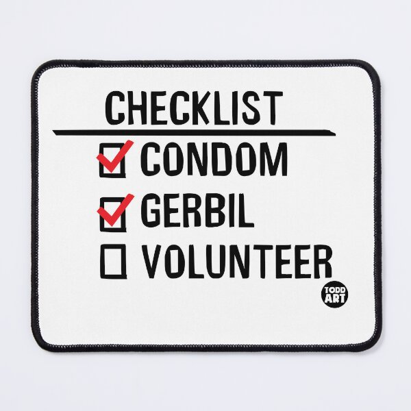 Item preview, CHECKLIST CONDOM GERBIL designed and sold by TODD GOLDMAN.